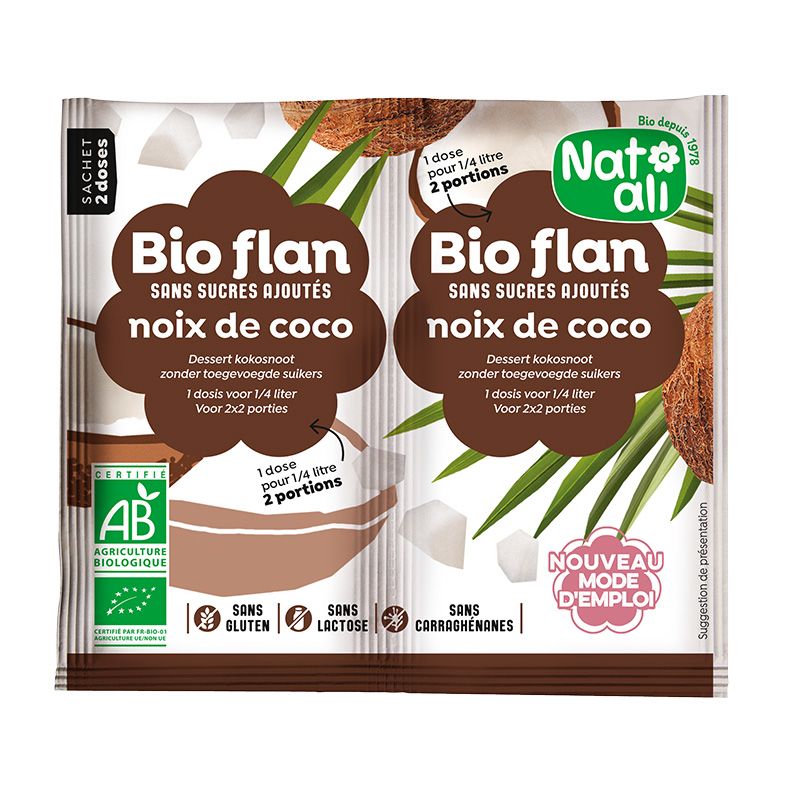 Bioflan noix de coco Natali 10g Natali  dans votre magasin bio en ligne Etiketbio.eu