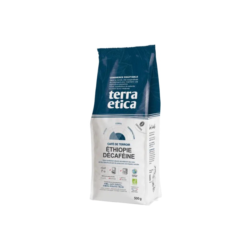 Café décaféiné Éthiopie Terra Etica 500g Terra Etica  dans votre magasin bio en ligne Etiketbio.eu
