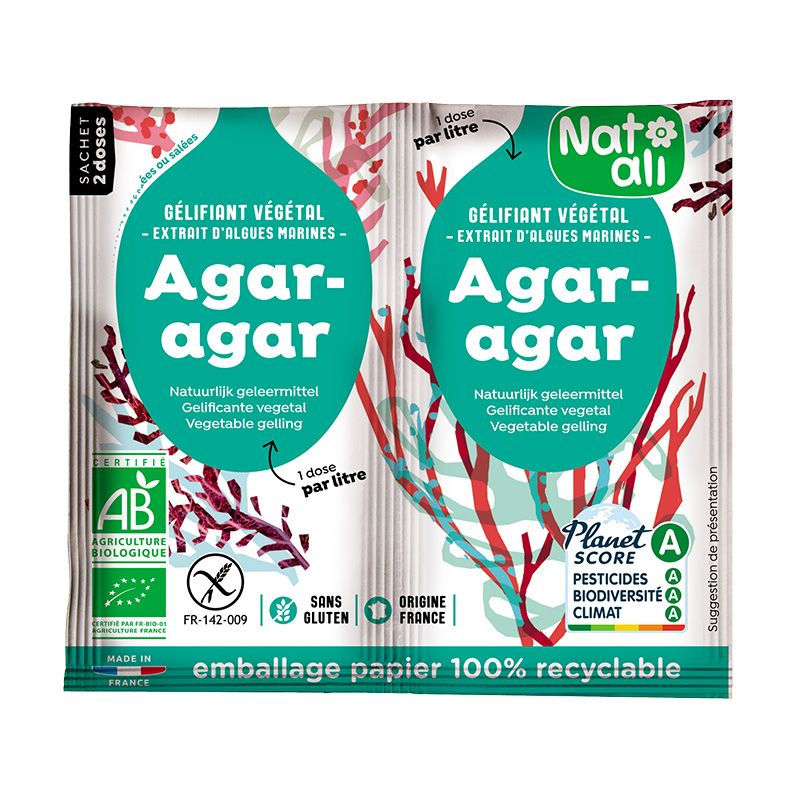 Agar-agar bio Natali 2x4g Natali  dans votre magasin bio en ligne Etiketbio.eu