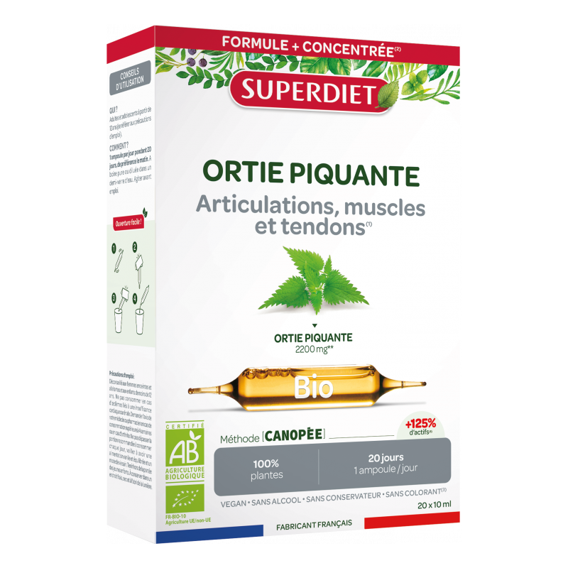 Ortie piquante bio 20 ampoules Superdiet