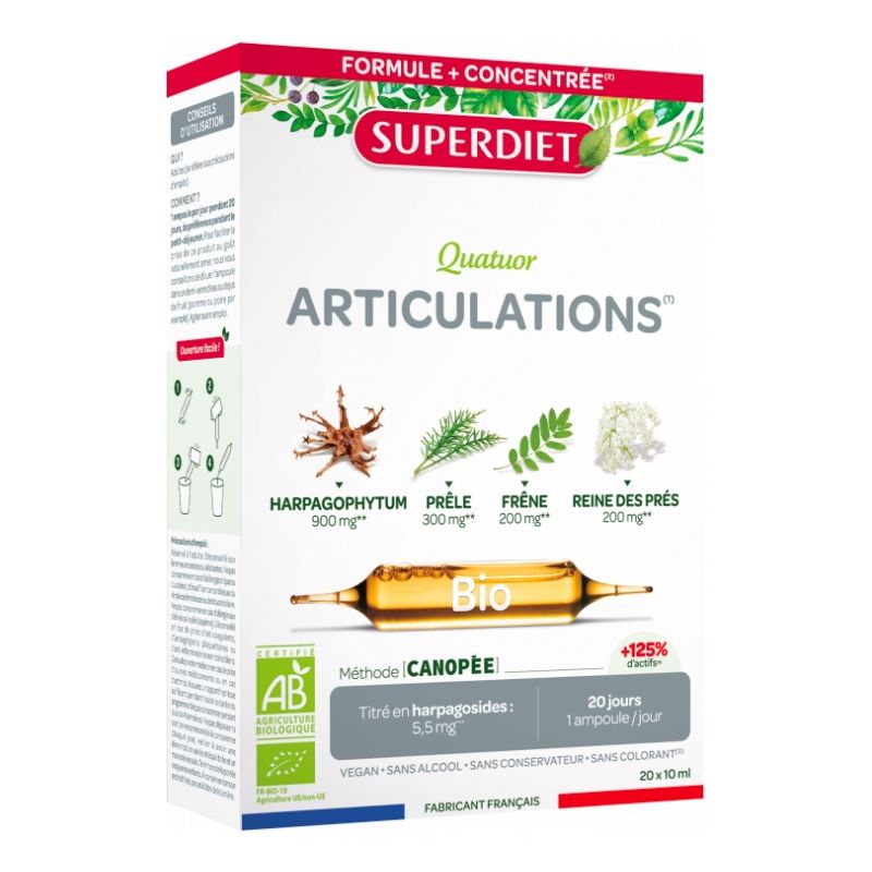 Quatuor Articulations Bio 20 ampoules Superdiet
