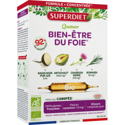 Quatuor Foie Bio Superdiet 20 ampoules