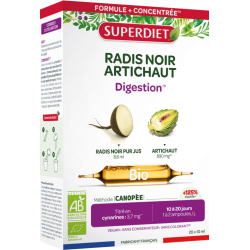 Radis noir artichaut Superdiet 20 ampoules Super Diet  dans votre magasin bio en ligne Etiketbio.eu