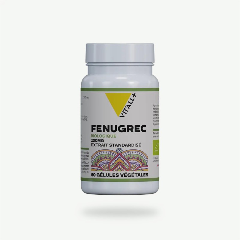 Fenugrec bio Vit’All+ 200mg 60 gélules Vit'all +  dans votre magasin bio en ligne Etiketbio.eu