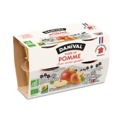 Purée pomme bio Danival 4x100g Danival  dans votre magasin bio en ligne Etiketbio.eu