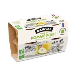 Purée pomme poire bio Danival 4x100g Danival  dans votre magasin bio en ligne Etiketbio.eu