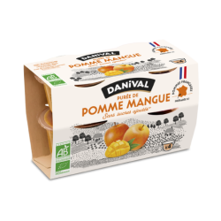 Purée pomme mangue bio Danival 4x100g Danival  dans votre magasin bio en ligne Etiketbio.eu