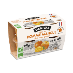PUREE POMME MANGUE 4X100G Danival  dans votre magasin bio en ligne Etiketbio.eu