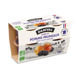 Purée pomme pruneau bio Danival 4x100g Danival  dans votre magasin bio en ligne Etiketbio.eu