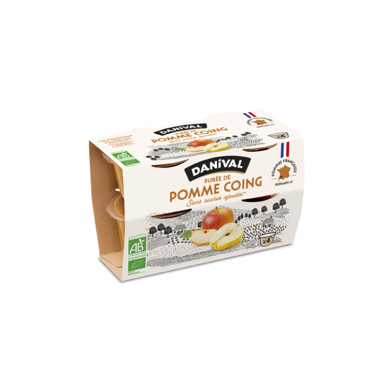 Dessert de fruits pomme coing 100% 4x100g