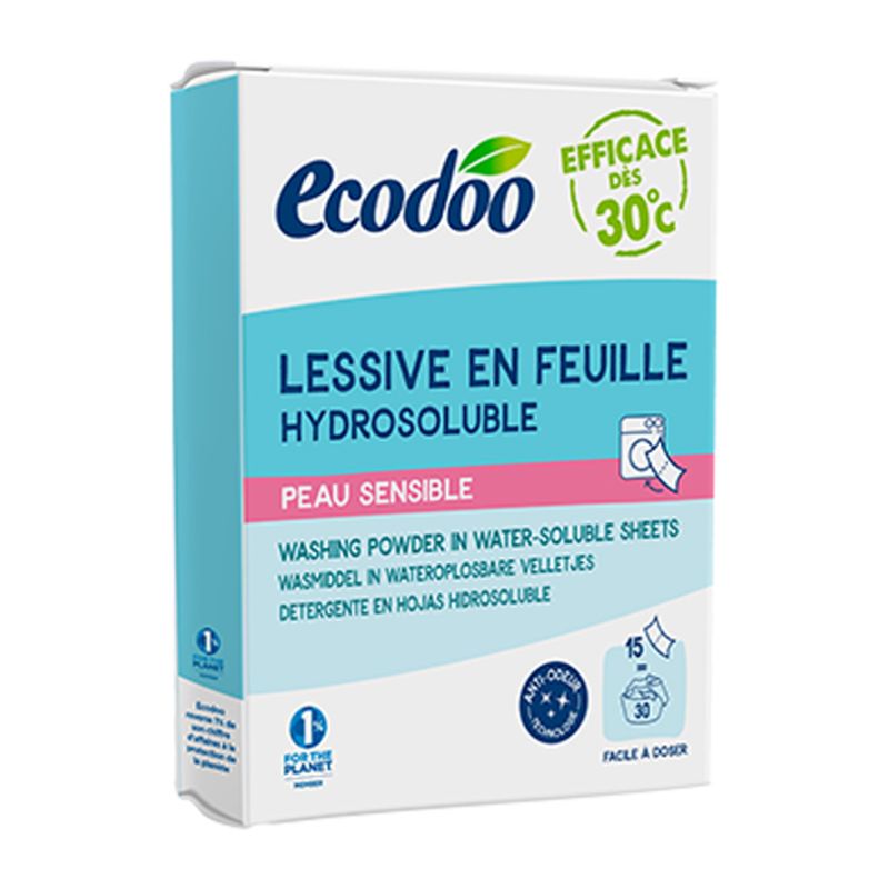 Lessive en feuilles Ecodoo peau sensible Ecodoo  dans votre magasin bio en ligne Etiketbio.eu