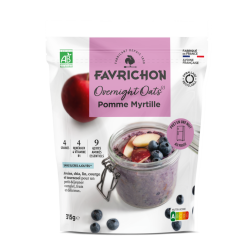 Overnight Oats Pomme Myrtille Favrichon 315g Favrichon  dans votre magasin bio en ligne Etiketbio.eu