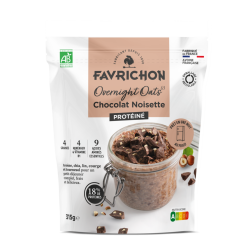 Overnight Oats Protéiné Chocolat Favrichon 315g Favrichon  dans votre magasin bio en ligne Etiketbio.eu