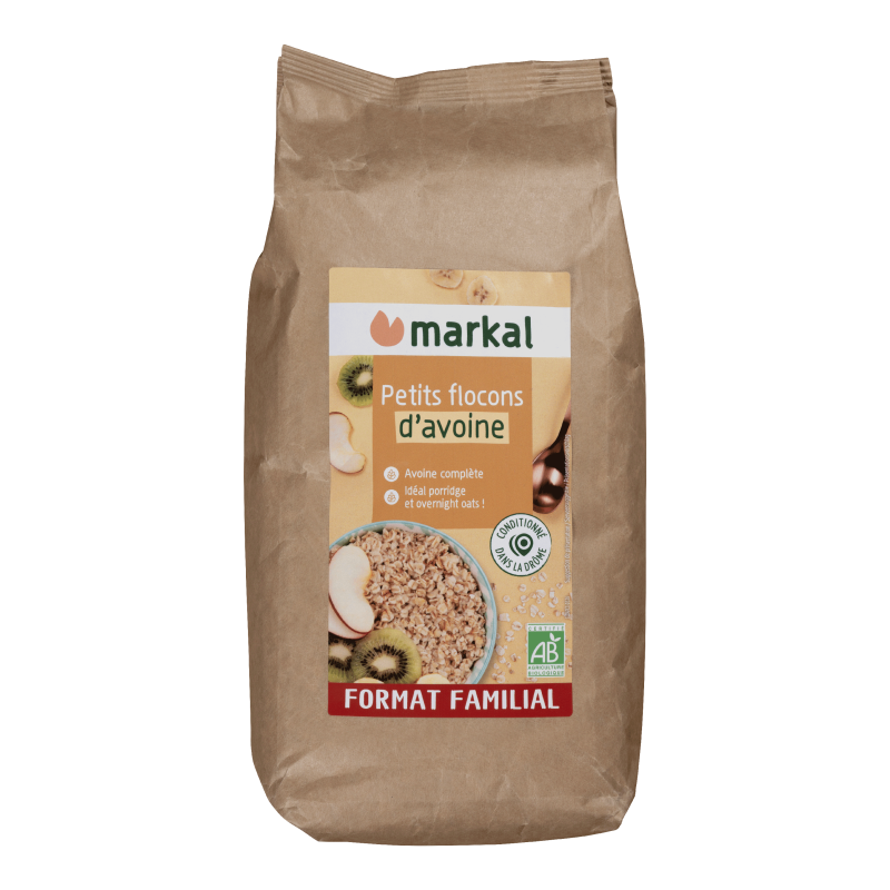 Petits flocons d’avoine bio Markal 1kg Markal  dans votre magasin bio en ligne Etiketbio.eu