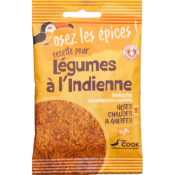 Mélange légumes à l’Indienne bio Cook 18g Cook  dans votre magasin bio en ligne Etiketbio.eu