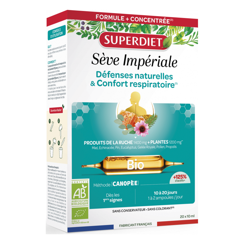 Sève Impériale Superdiet 20 ampoules Super Diet  dans votre magasin bio en ligne Etiketbio.eu