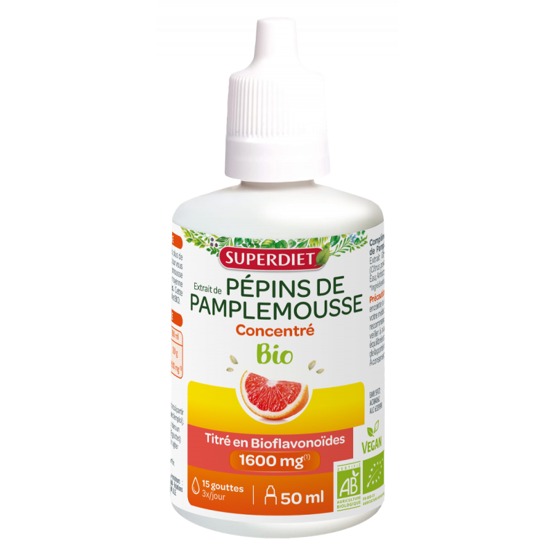 Pamplemousse 1600mg Superdiet 50ml Super Diet  dans votre magasin bio en ligne Etiketbio.eu
