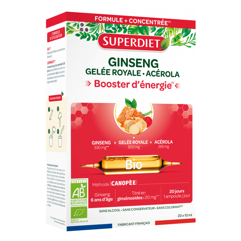 Ginseng Gelée Royale Superdiet Bio Super Diet  dans votre magasin bio en ligne Etiketbio.eu