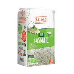 Riz basmati blanc bio Elibio 1kg – parfumé Elibio  dans votre magasin bio en ligne Etiketbio.eu