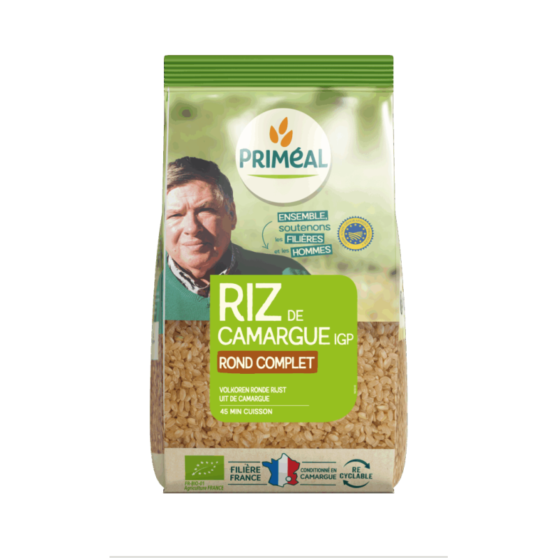 RIZ DE CAMARGUE ROND COMPLET IGP 1KG Priméal  dans votre magasin bio en ligne Etiketbio.eu