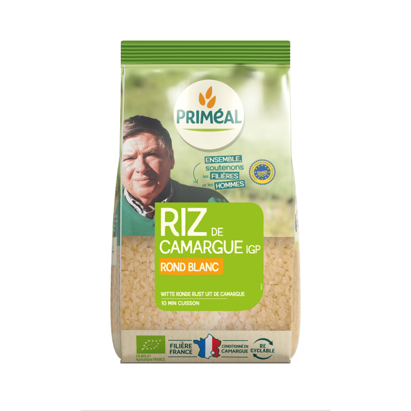 Riz rond blanc Camargue IGP bio Priméal 1kg Priméal  dans votre magasin bio en ligne Etiketbio.eu