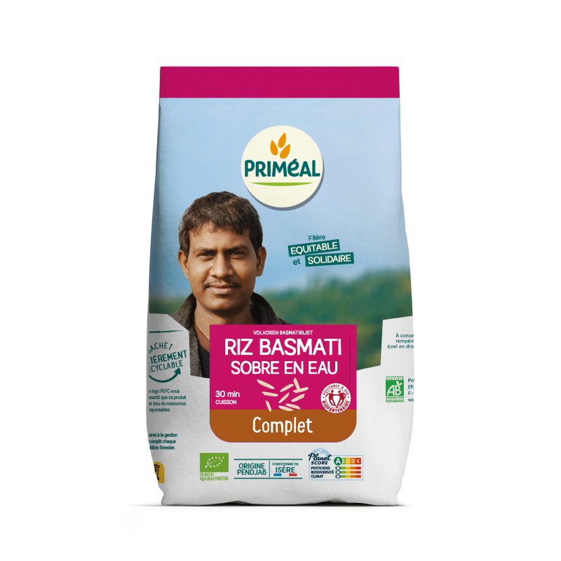 Riz basmati complet bio Priméal 1kg – Inde
