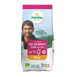 Riz basmati blanc bio Priméal 500g – équitable Priméal  dans votre magasin bio en ligne Etiketbio.eu