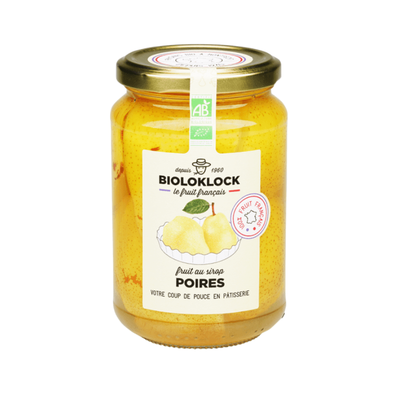 Poires Williams au sirop bio Biolo'Klock 370g Biolo’Klock  dans votre magasin bio en ligne Etiketbio.eu