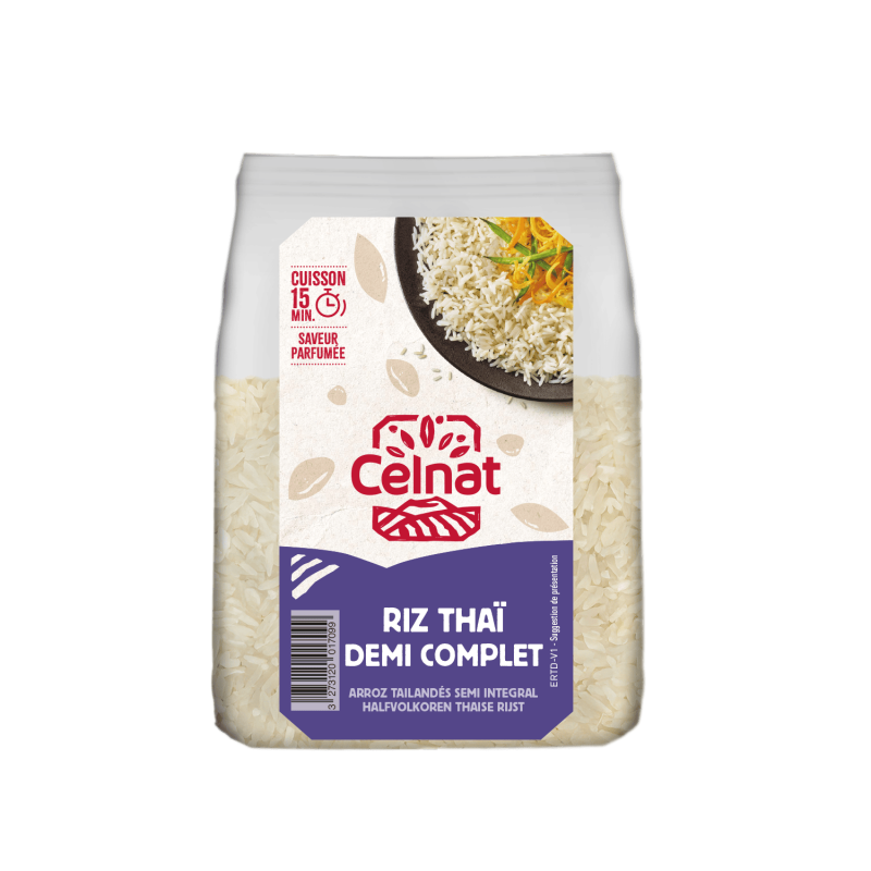 Riz thaï demi-complet bio Celnat 500g Celnat bio  dans votre magasin bio en ligne Etiketbio.eu