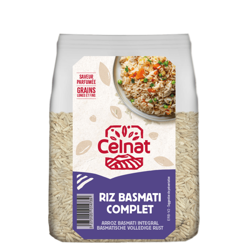 Riz basmati complet bio Celnat 500g Celnat bio  dans votre magasin bio en ligne Etiketbio.eu