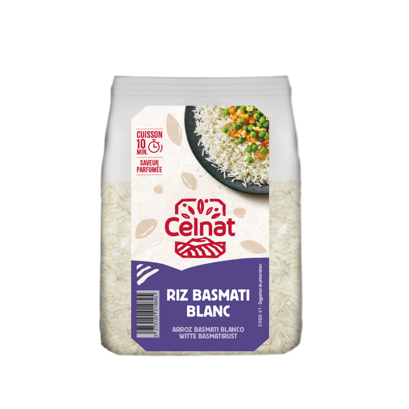 Riz basmati blanc bio Celnat 500g Celnat bio  dans votre magasin bio en ligne Etiketbio.eu