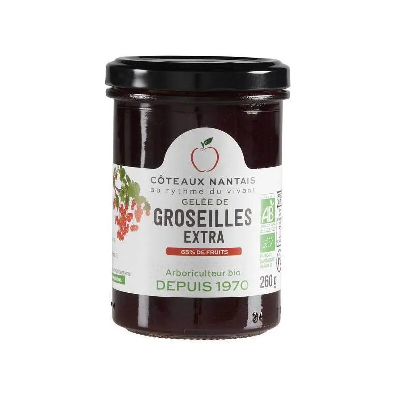 Gelée de groseille extra bio Coteaux Nantais 260g Coteaux Nantais  dans votre magasin bio en ligne Etiketbio.eu