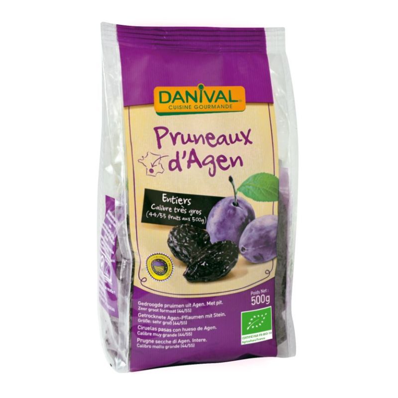 Pruneaux d'Agen bio 44/55 500g Danival Danival  dans votre magasin bio en ligne Etiketbio.eu