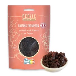 Raisins secs Thompson bio 250g Pépite Pépite  dans votre magasin bio en ligne Etiketbio.eu