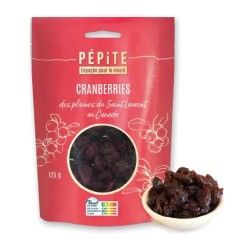 Cranberries bio du Canada 125g Pépite Pépite  dans votre magasin bio en ligne Etiketbio.eu