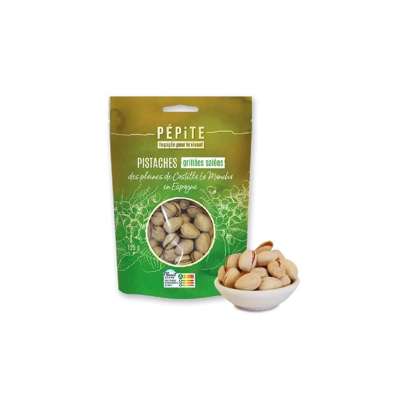 Pistaches en coque grillées bio 125g Pépite