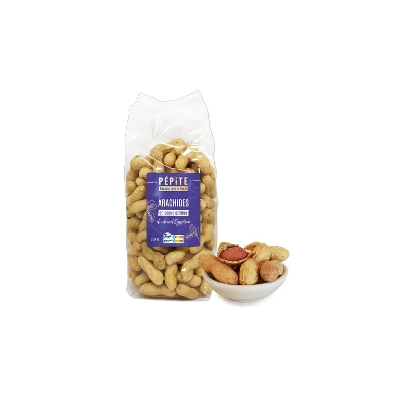 Arachides en coque grillées bio 330g Pépite Pépite  dans votre magasin bio en ligne Etiketbio.eu