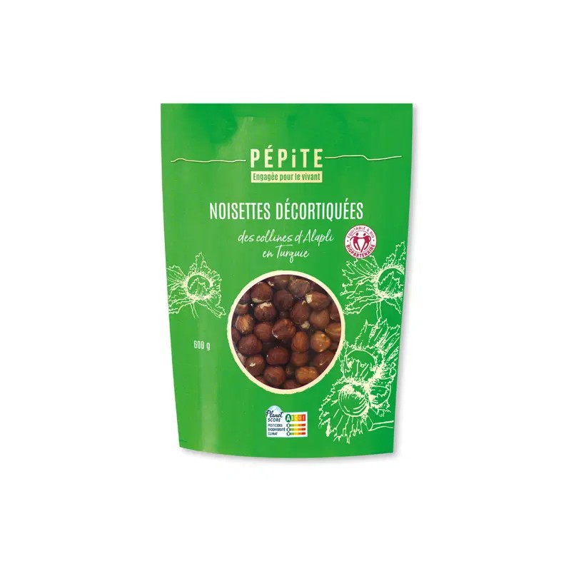 Noisettes décortiquées bio 600g Pépite Pépite  dans votre magasin bio en ligne Etiketbio.eu