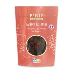 Raisins secs sultanine bio 600g Pépite Pépite  dans votre magasin bio en ligne Etiketbio.eu