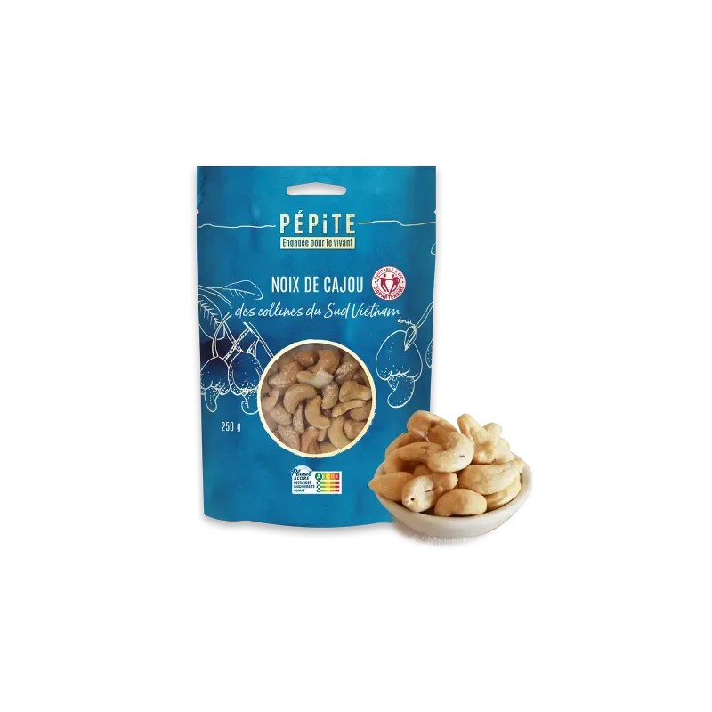 Noix de cajou bio du Vietnam 250g Pépite Pépite  dans votre magasin bio en ligne Etiketbio.eu