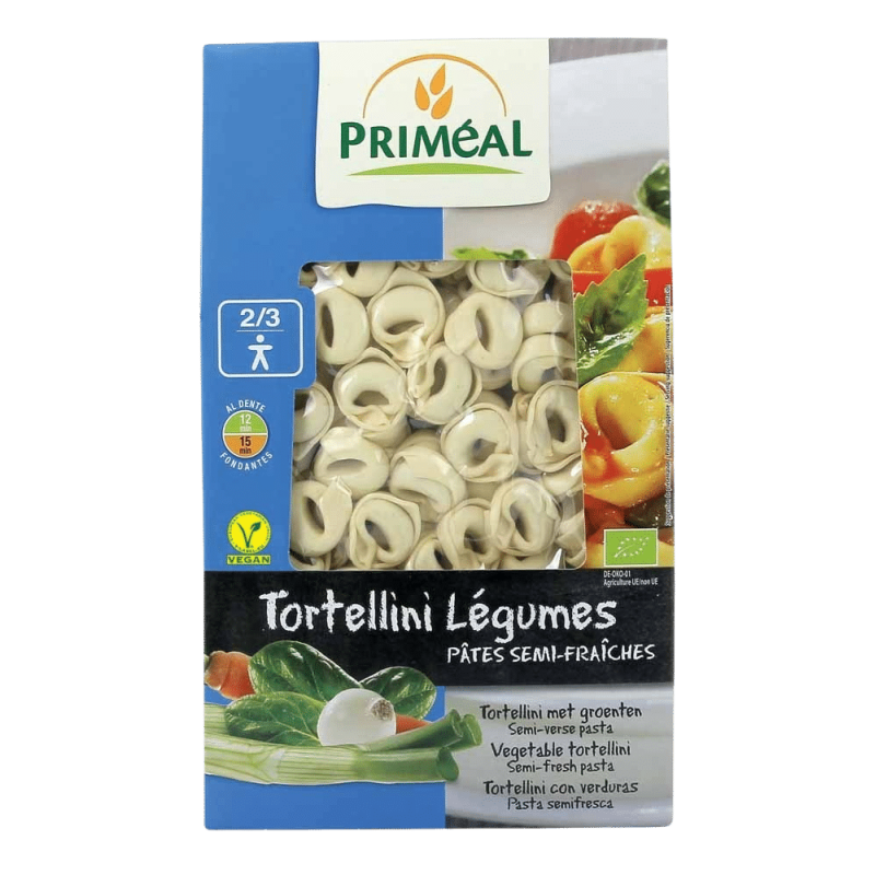 Tortellini légumes bio 250g Priméal - Vegan Priméal  dans votre magasin bio en ligne Etiketbio.eu