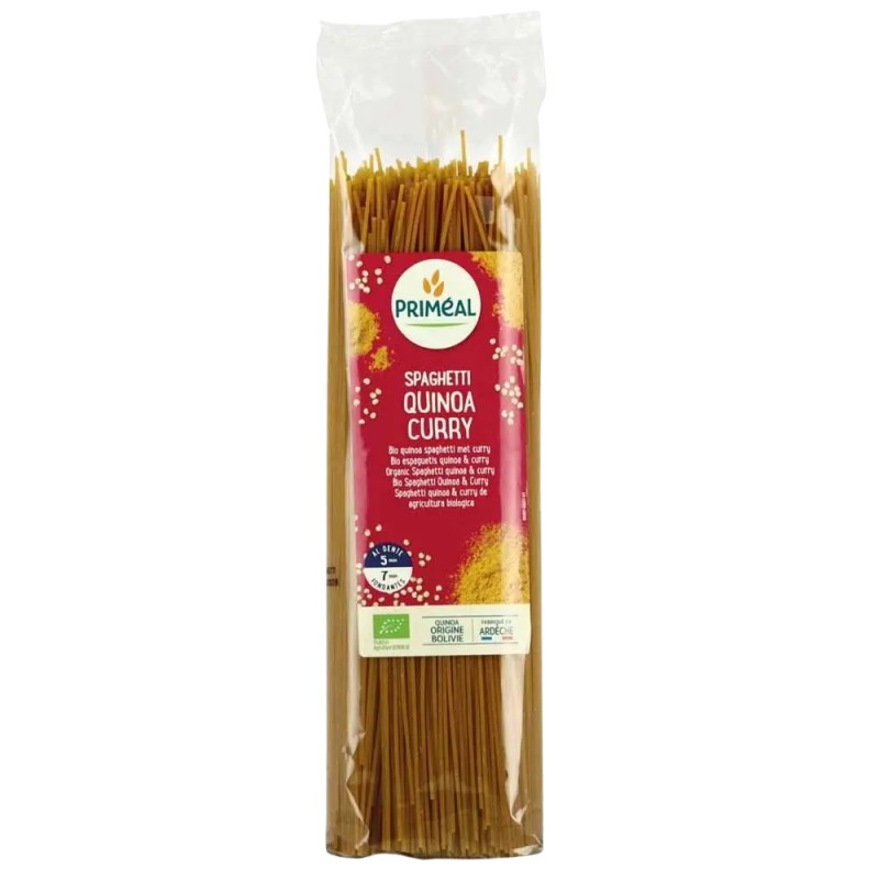 Spaghettis blé quinoa curry bio 500g Priméal Priméal  dans votre magasin bio en ligne Etiketbio.eu