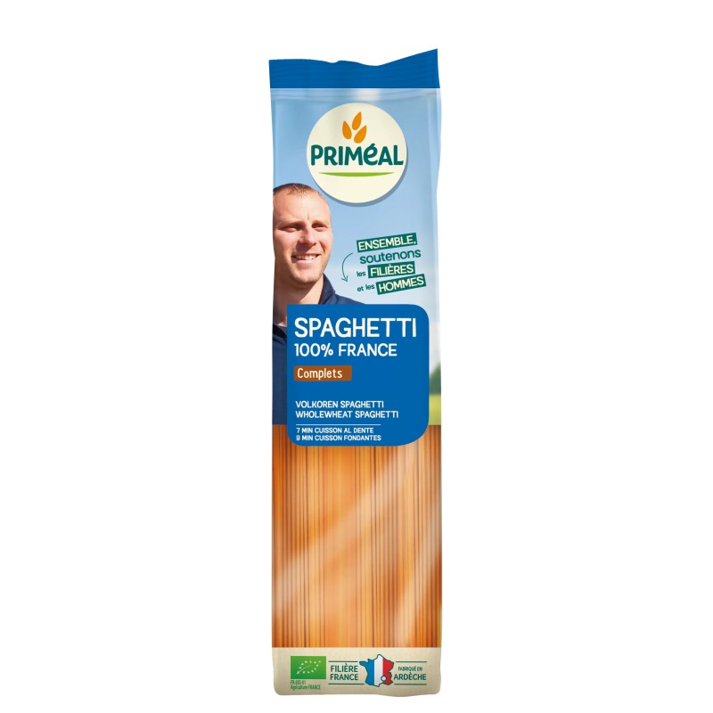 Spaghettis complets bio 500g Priméal Priméal  dans votre magasin bio en ligne Etiketbio.eu