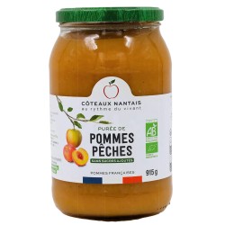Purée pommes pêches bio Côteaux Nantais 915g Coteaux Nantais  dans votre magasin bio en ligne Etiketbio.eu