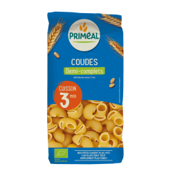 Coquillettes demi-complètes 3 min bio Priméal Priméal  dans votre magasin bio en ligne Etiketbio.eu