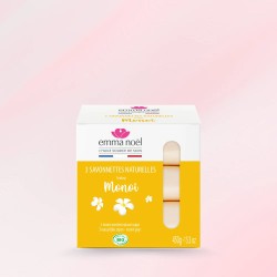 Savonnettes Monoï Bio 3x150g Emma Noël Emma Noël  dans votre magasin bio en ligne Etiketbio.eu