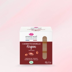 Savonnettes Argan Bio 3x150g Emma Noël Emma Noël  dans votre magasin bio en ligne Etiketbio.eu