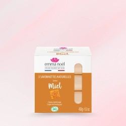 Savonnettes Miel Bio 3x150g Emma Noël Emma Noël  dans votre magasin bio en ligne Etiketbio.eu