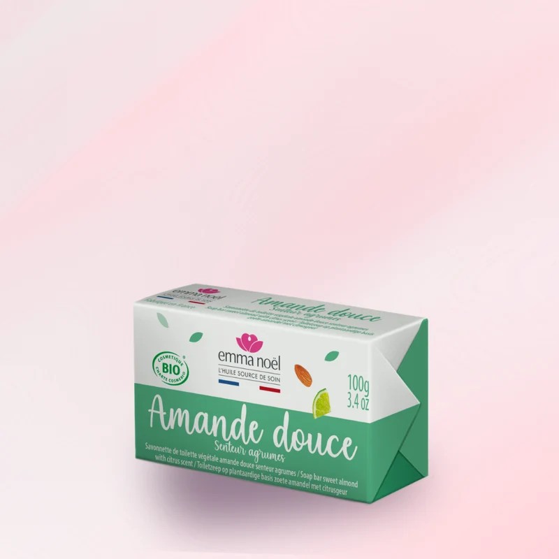 Savonnette Amande Douce Bio 100g Emma Noël Emma Noël  dans votre magasin bio en ligne Etiketbio.eu