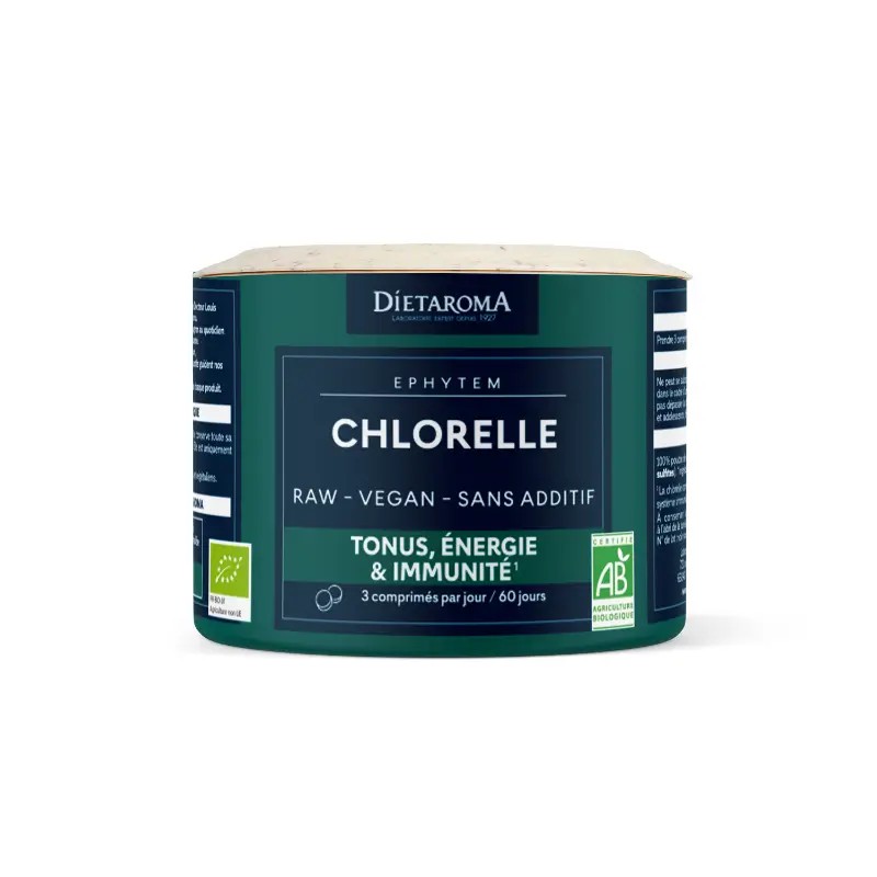 Chlorelle bio 180 comprimés Diétaroma Dietaroma  dans votre magasin bio en ligne Etiketbio.eu